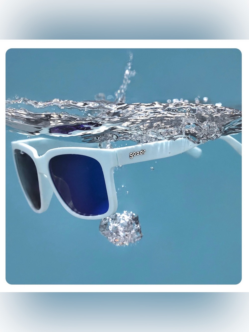 Polarized Light Blue Sunglasses with Mirrored Blue Lenses